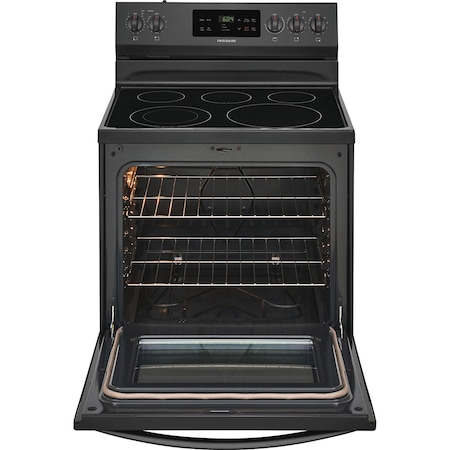 Frigidaire Frigidaire 30-in. Electric Smooth Top Self-Cleaning Freestanding Single Oven Range FFEF3054TB